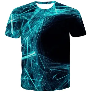 Abstract T shirts Men Psychedelic T shirts Funny Technology T-shirts Graphic Street Tshirts Cool