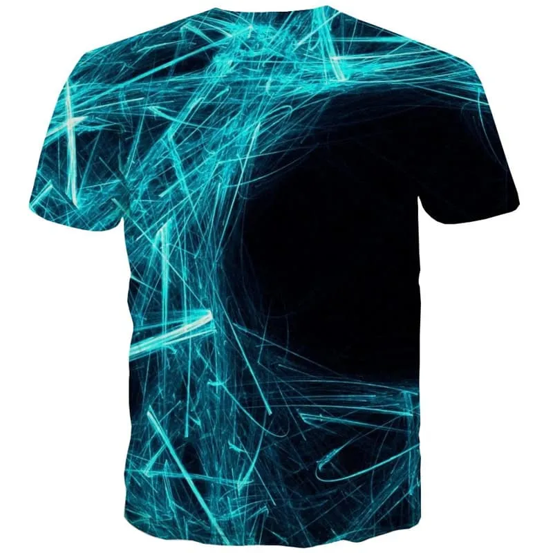 Abstract T shirts Men Psychedelic T shirts Funny Technology T-shirts Graphic Street Tshirts Cool