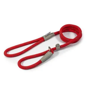 Ancol Viva Dog Rope Slip Lead Reflective Weave Red 4 Sizes