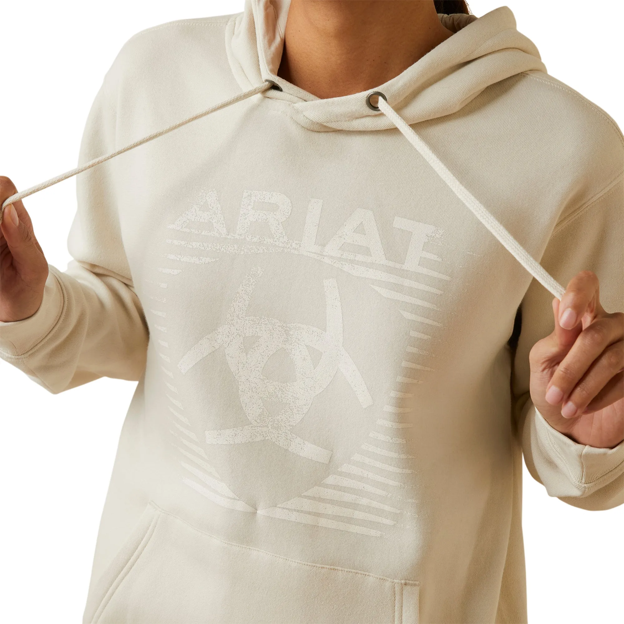 Ariat Ladies R.E.A.L Fading Lines White Onyx Hoodie 10046451