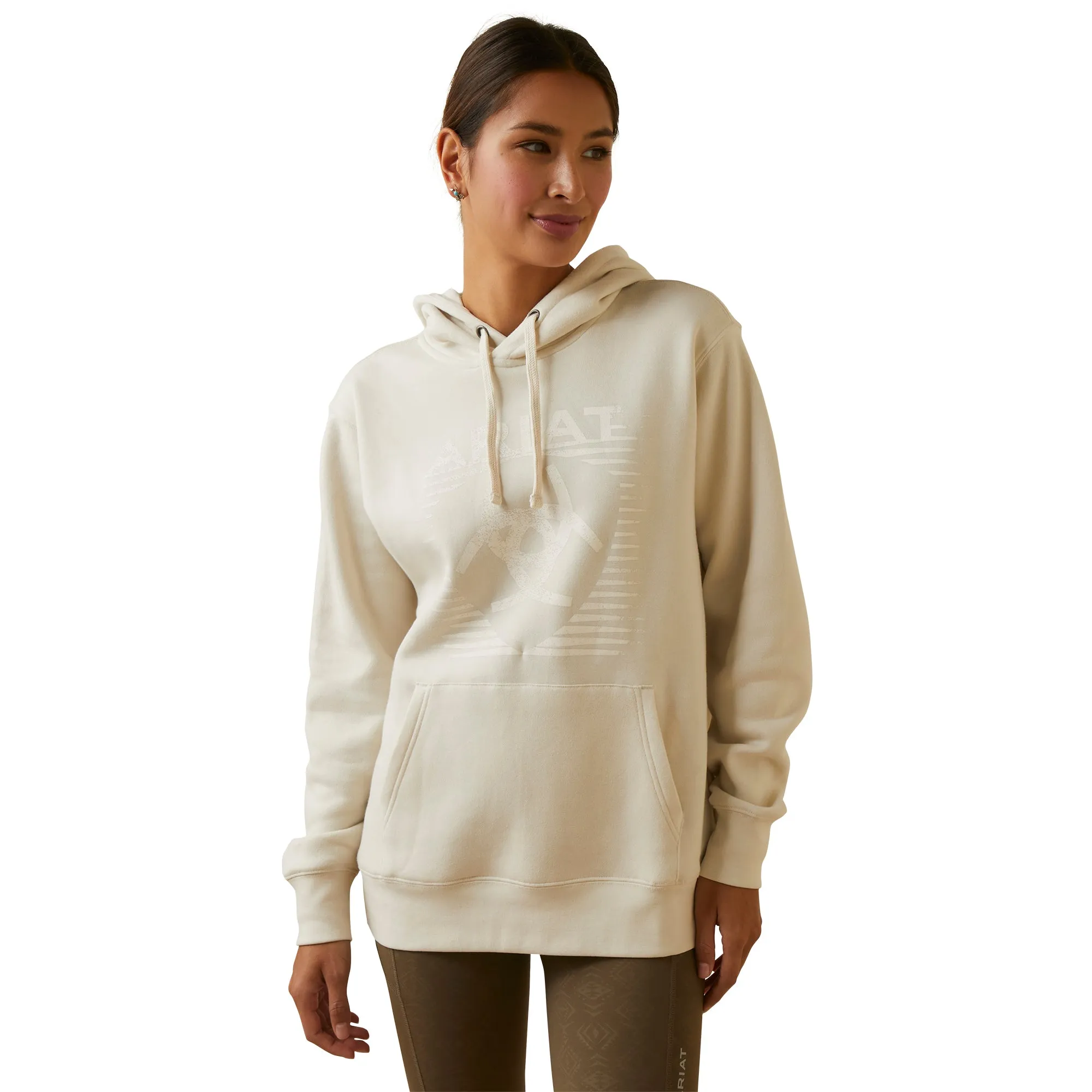 Ariat Ladies R.E.A.L Fading Lines White Onyx Hoodie 10046451