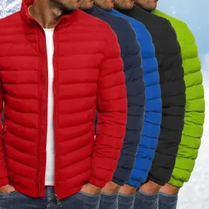 Autumn Winter Windproof Long Puffer Jackets for Men Cotton Padded