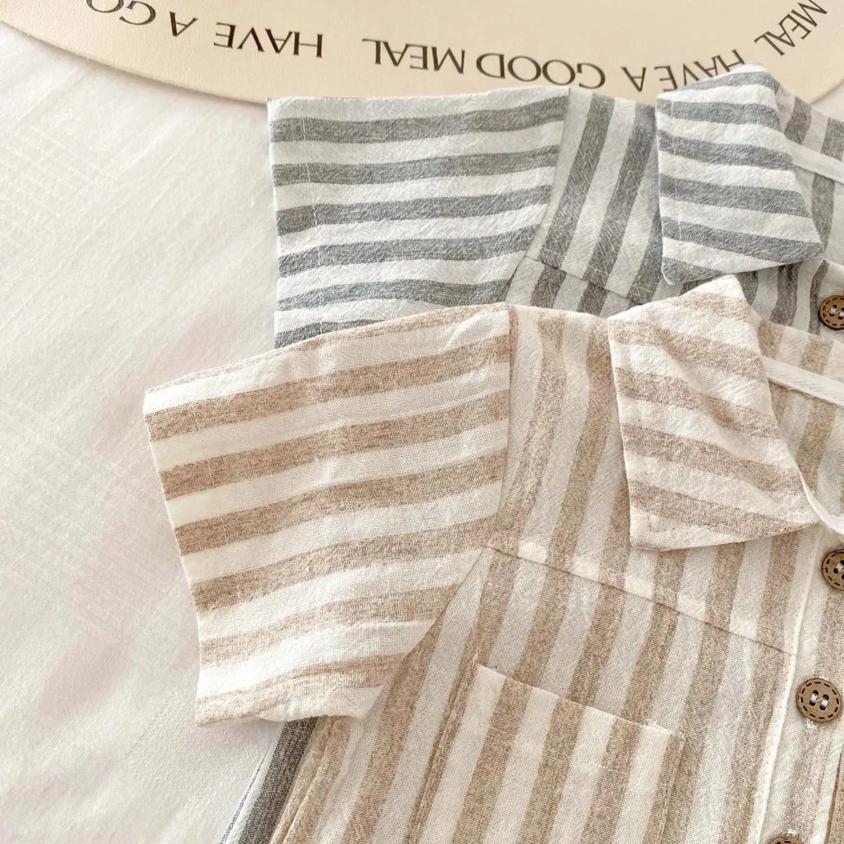 Baby Boys Striped Rompers