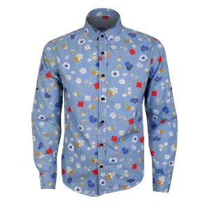 Badgley Executive Style Collection LongSleeve Shirt- SkyBlue