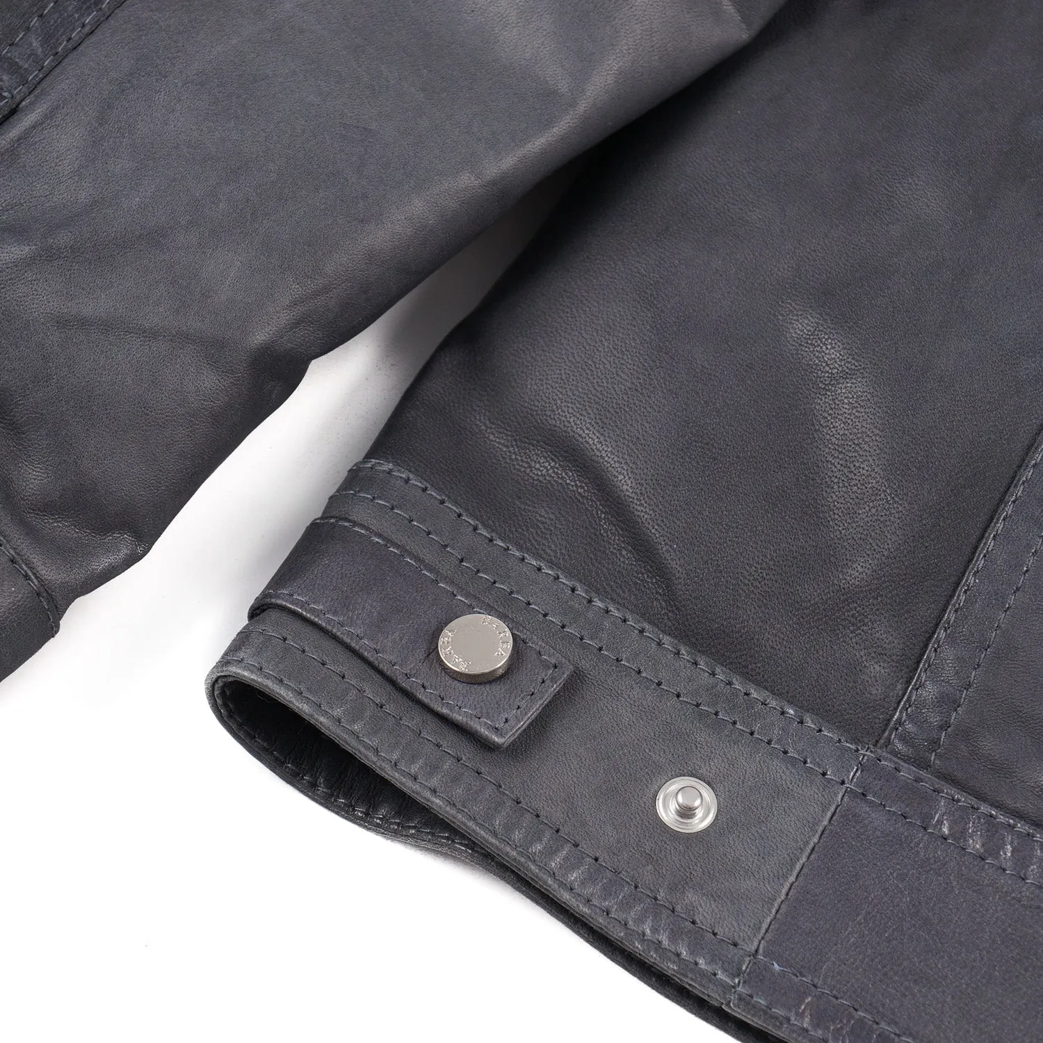 Barba Leather Jacket with Down-Filled Lining