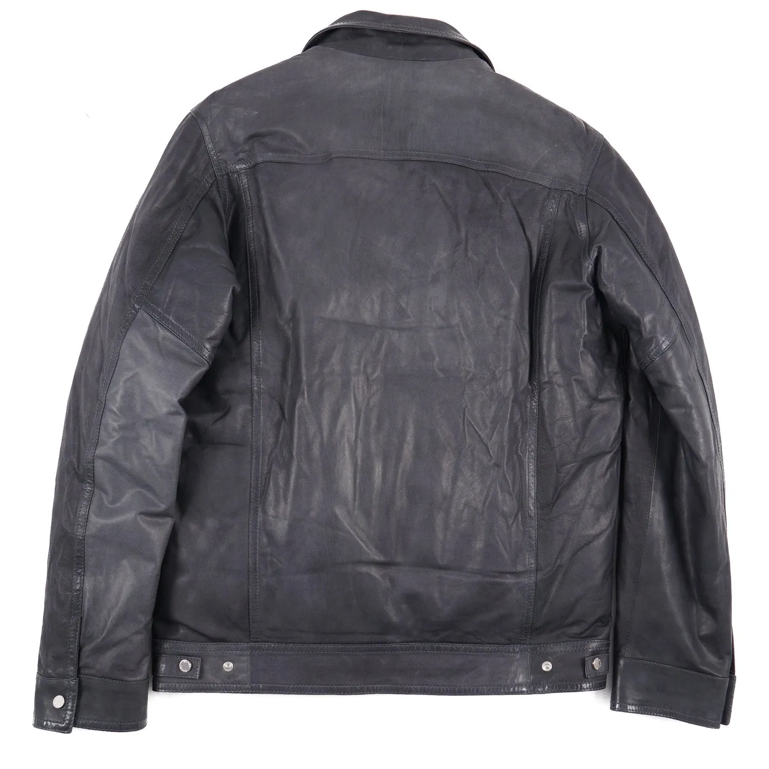 Barba Leather Jacket with Down-Filled Lining