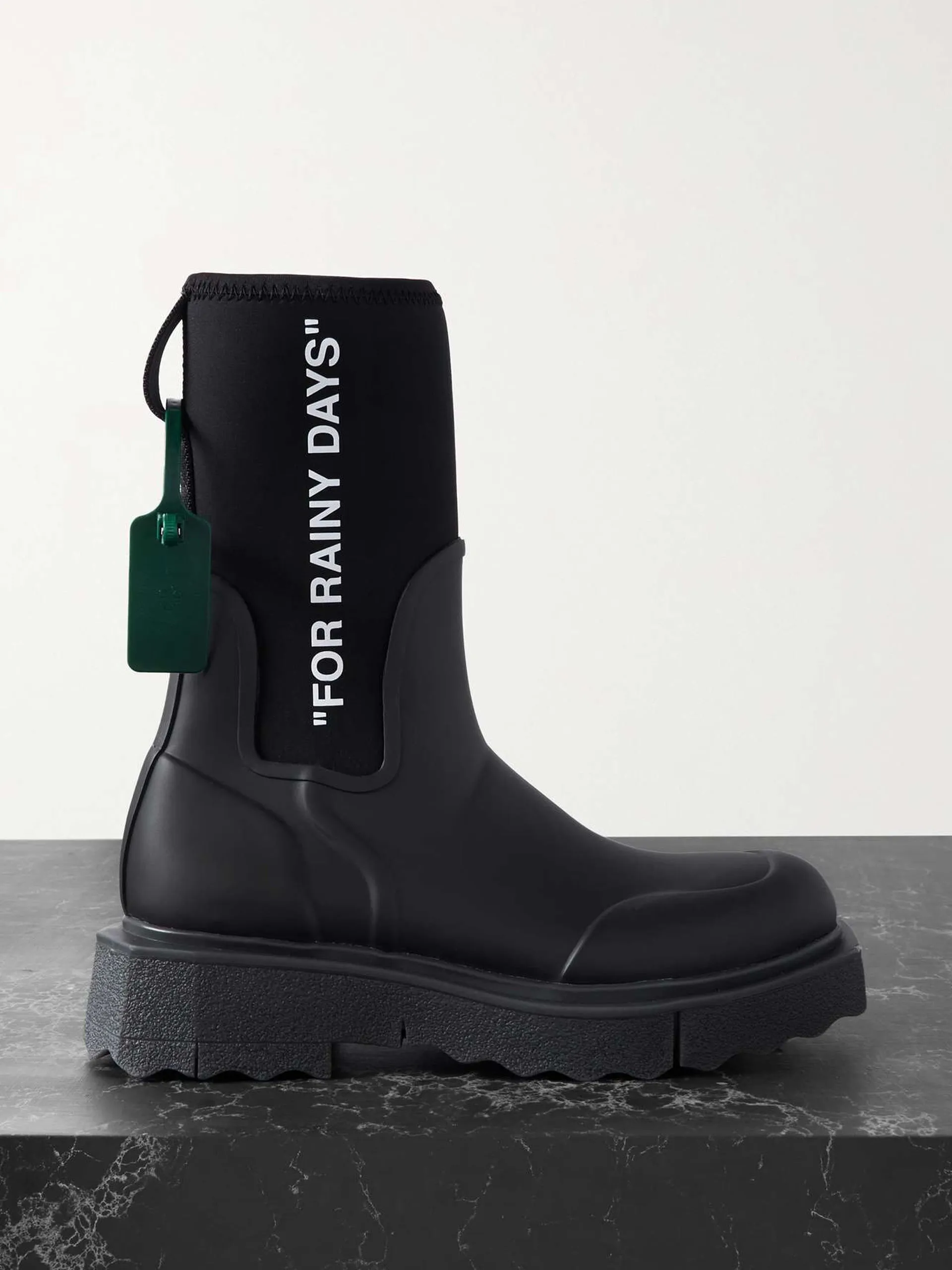 Black waterproof boots