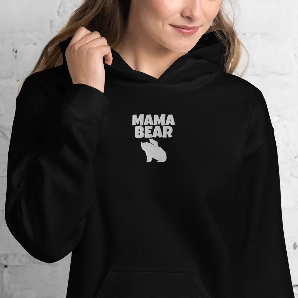 BOLD Mama Bear Embroidered Multiple Colors Mothers, Mom, Mother's Day Soft, Smooth, And Stylish Heavy Blend Hoodie