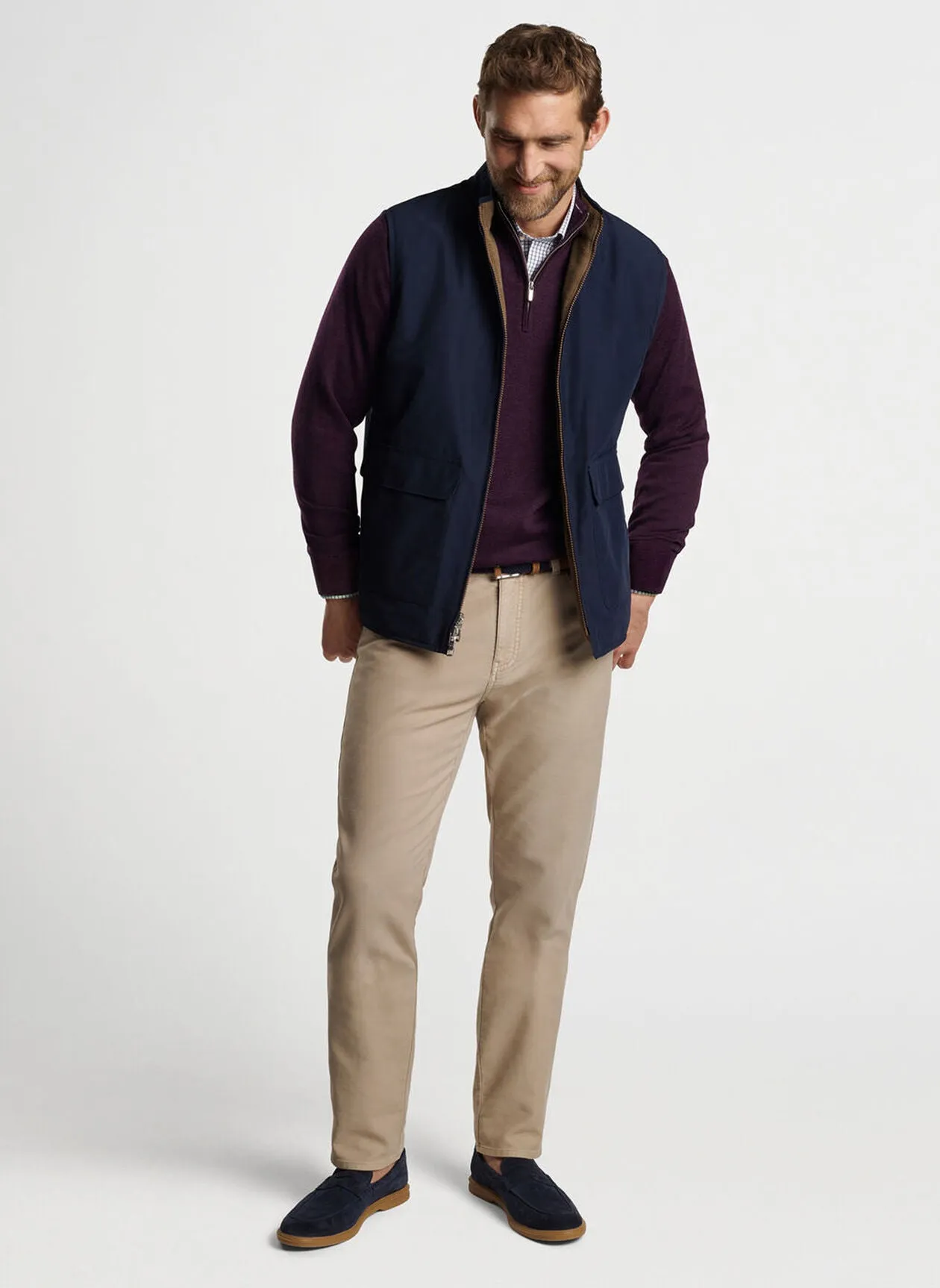 Brentwood Reversible Fleece Vest by Peter Millar - Navy