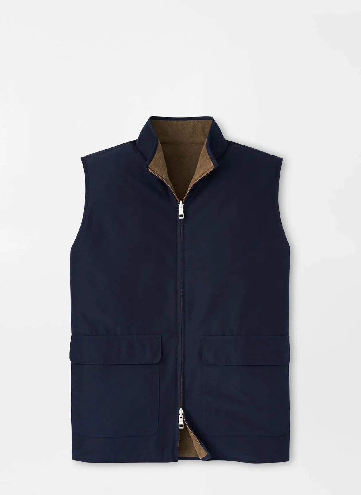 Brentwood Reversible Fleece Vest Navy