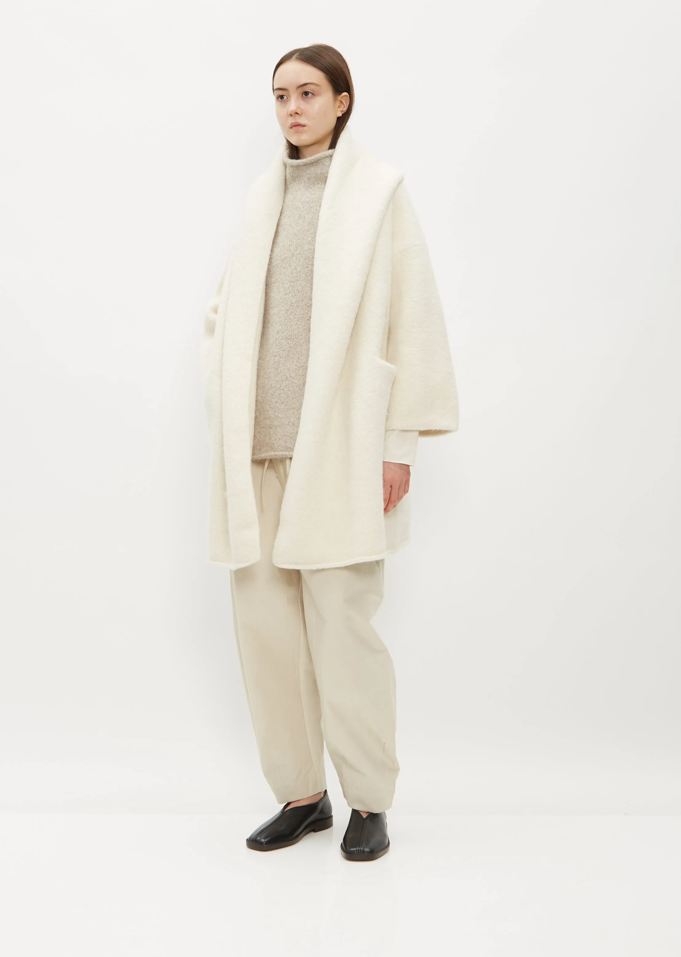 Capote Coat - Raw White