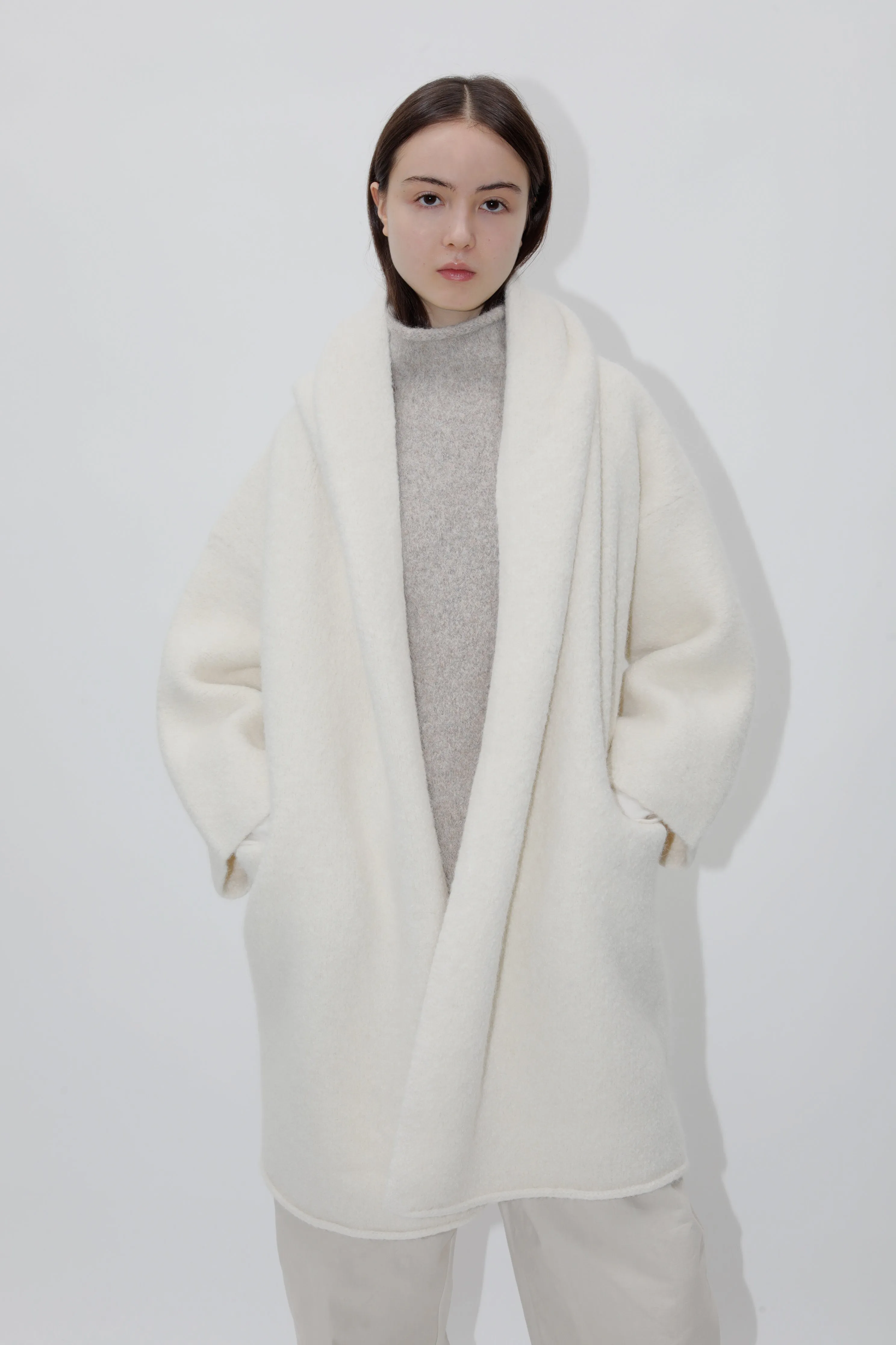 Capote Coat - Raw White