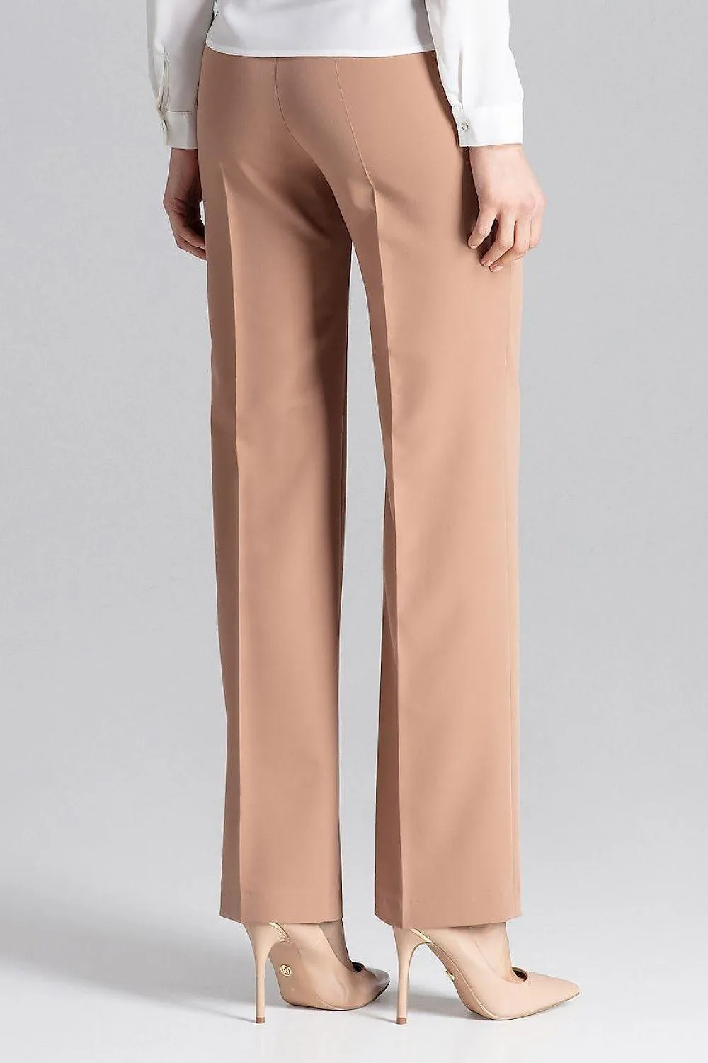 Chic Side-Zip Flared Trousers