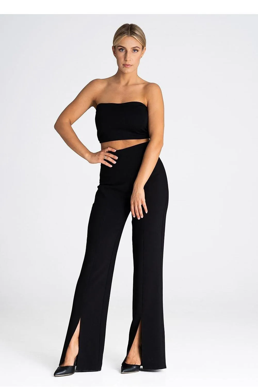 Chic Side Zip Slit Trousers for Women