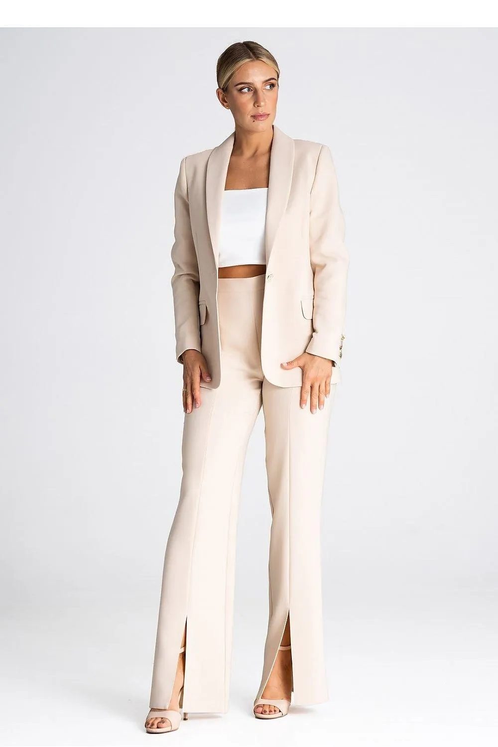 Chic Side Zip Slit Trousers for Women