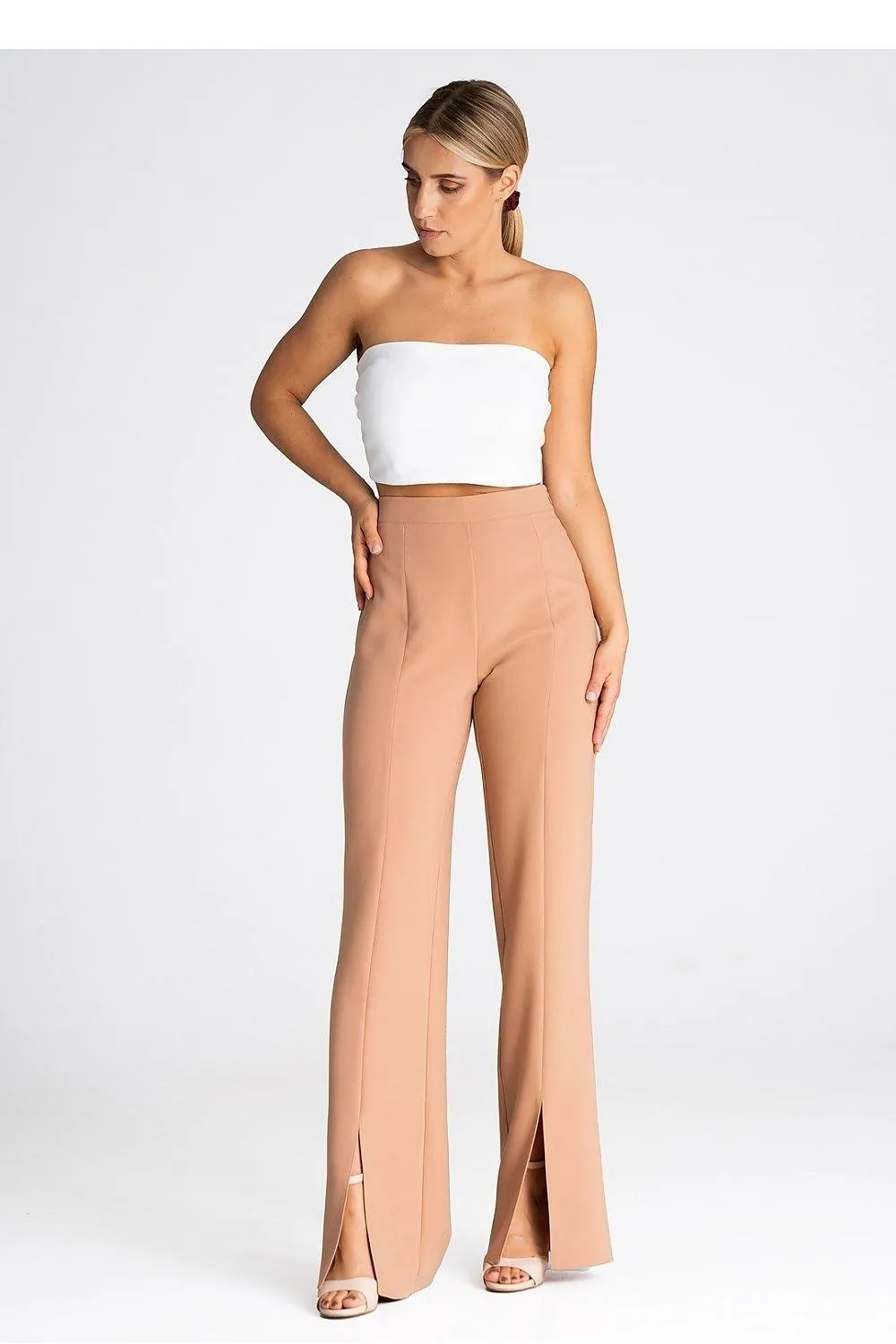 Chic Side Zip Slit Trousers for Women