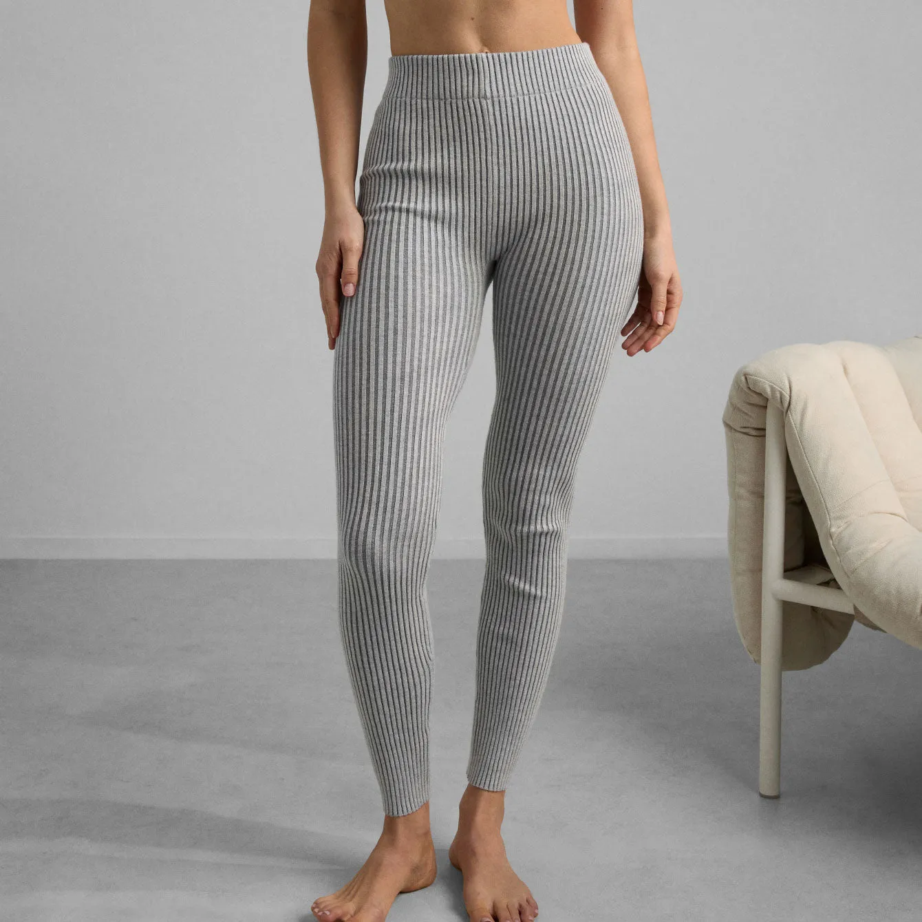 Cozy Cotton Silk Ribbed Legging