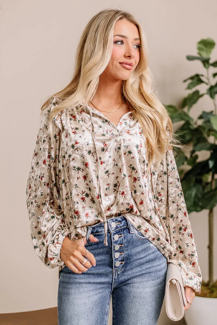 Easy Does It Floral Velour Top