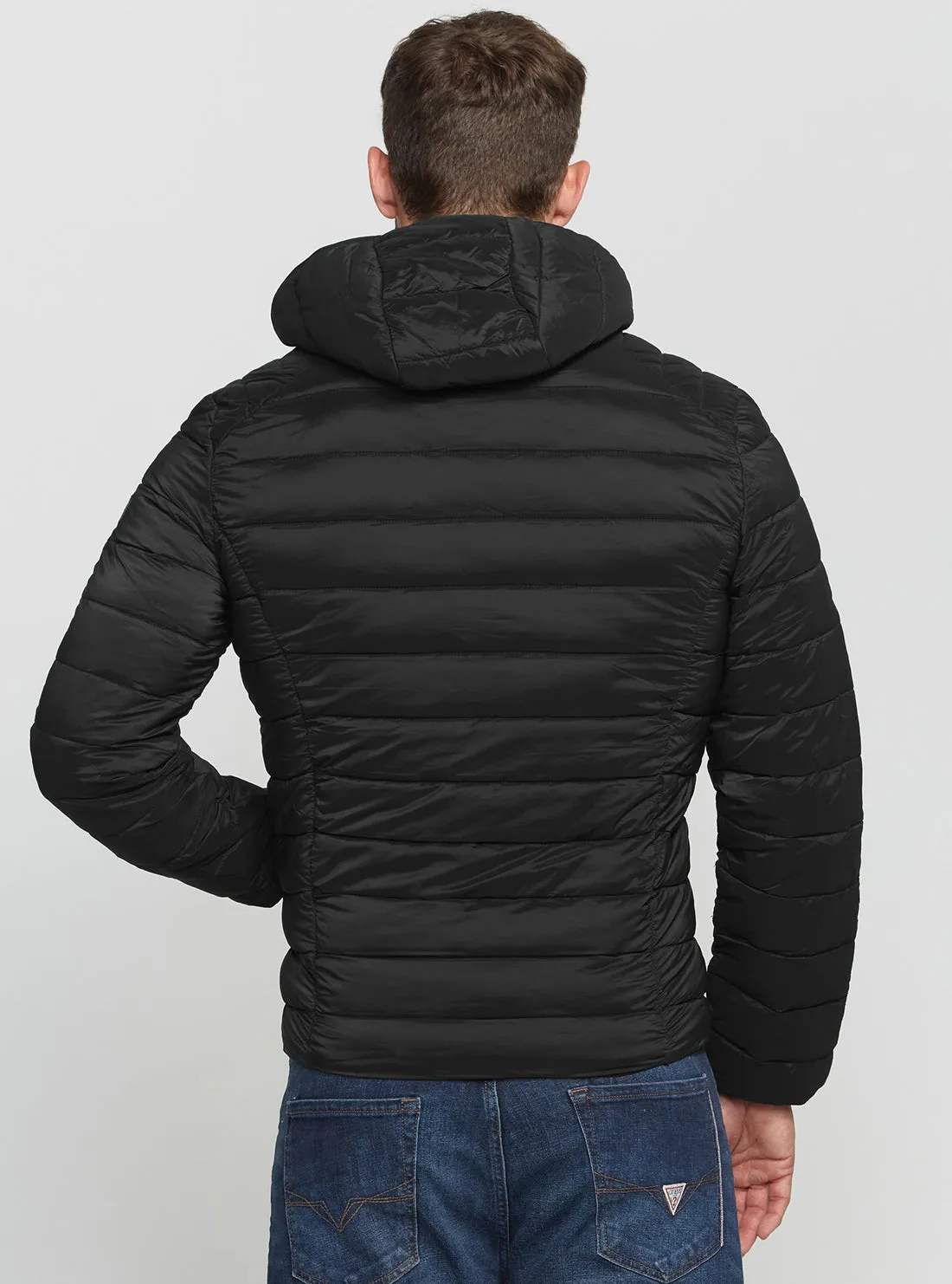 Eco Black Stretch Hoodie Jacket