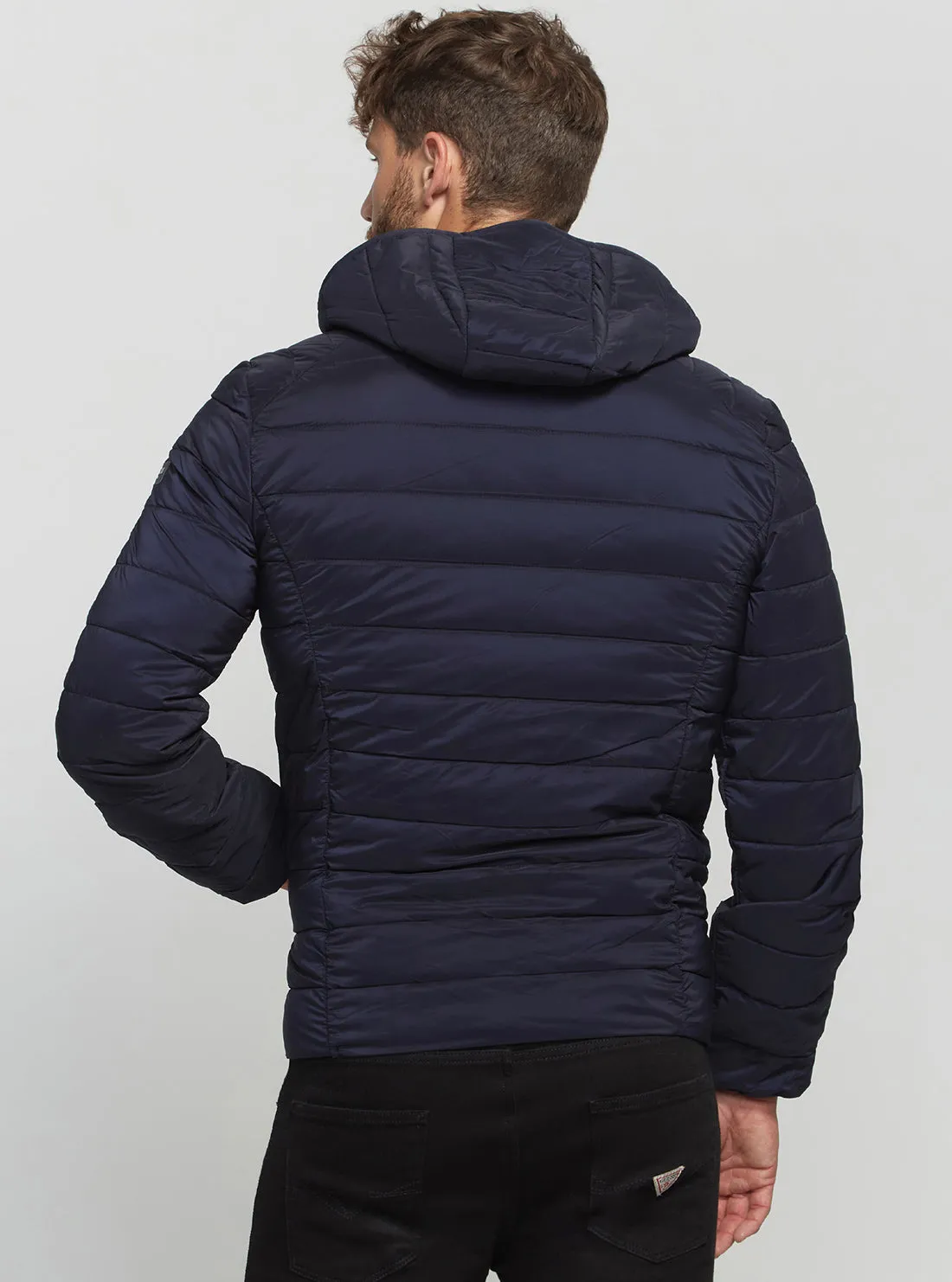 Eco Blue Stretch Hoodie Jacket