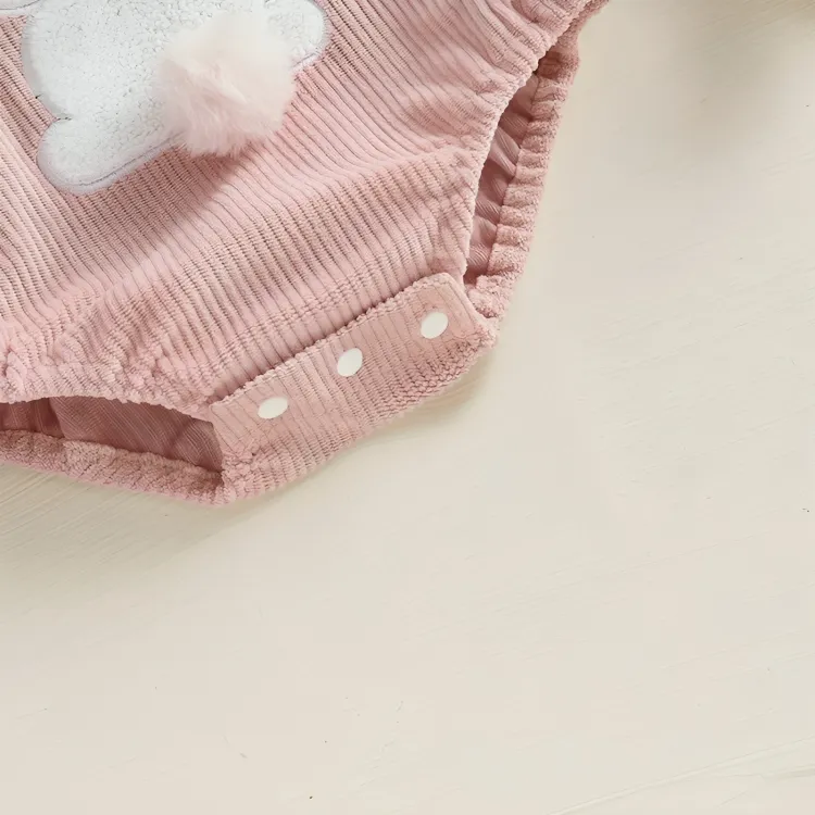 Fly Sleeve Easter Bunny Baby Romper