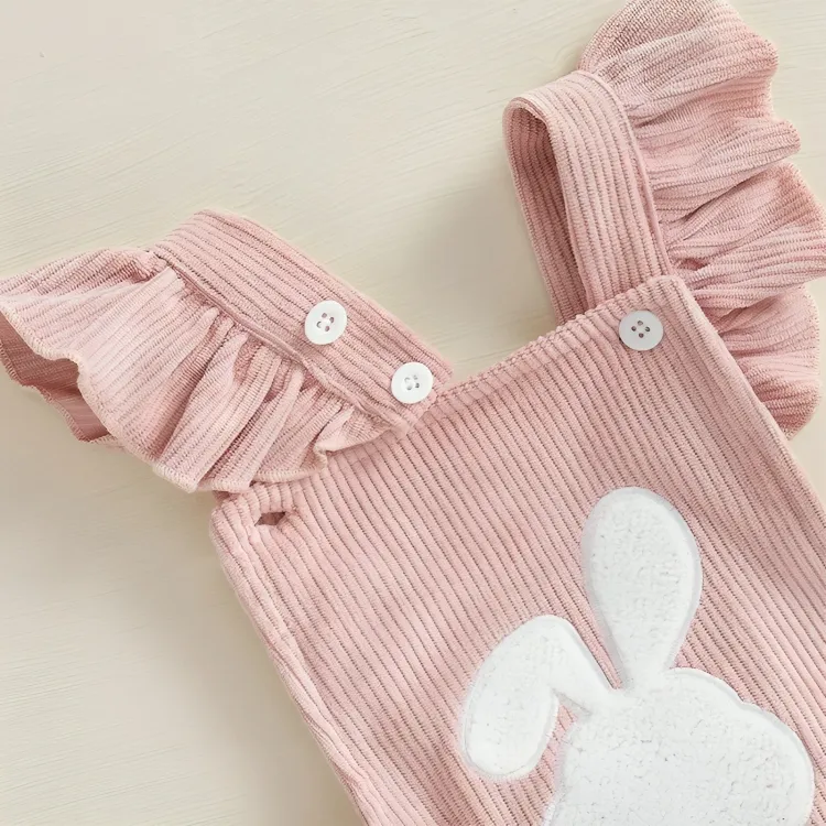 Fly Sleeve Easter Bunny Baby Romper