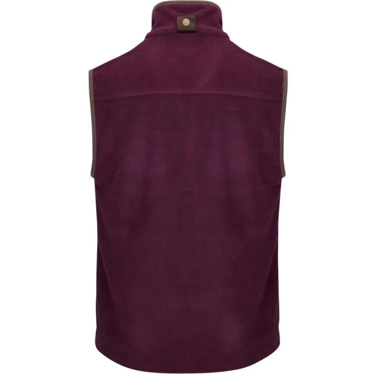 Hoggs of Fife Stenton Technical Fleece Gilet - Merlot