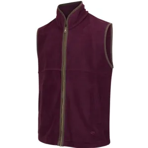 Hoggs of Fife Stenton Technical Fleece Gilet - Merlot