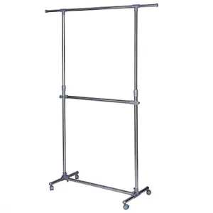 Kuber Industries Stainless Steel Cloth Hanger Stand, Silver