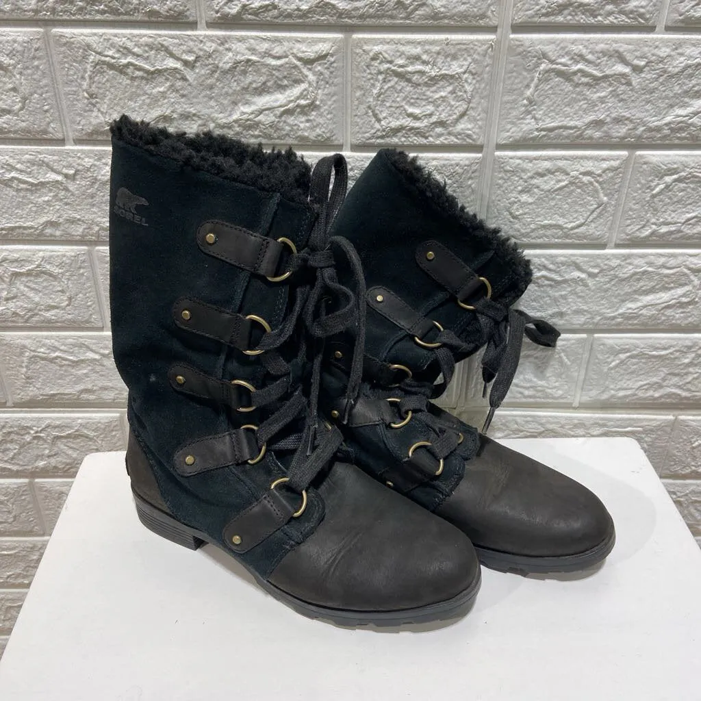 Lace Up Faux Fur Lined Emelie Boots