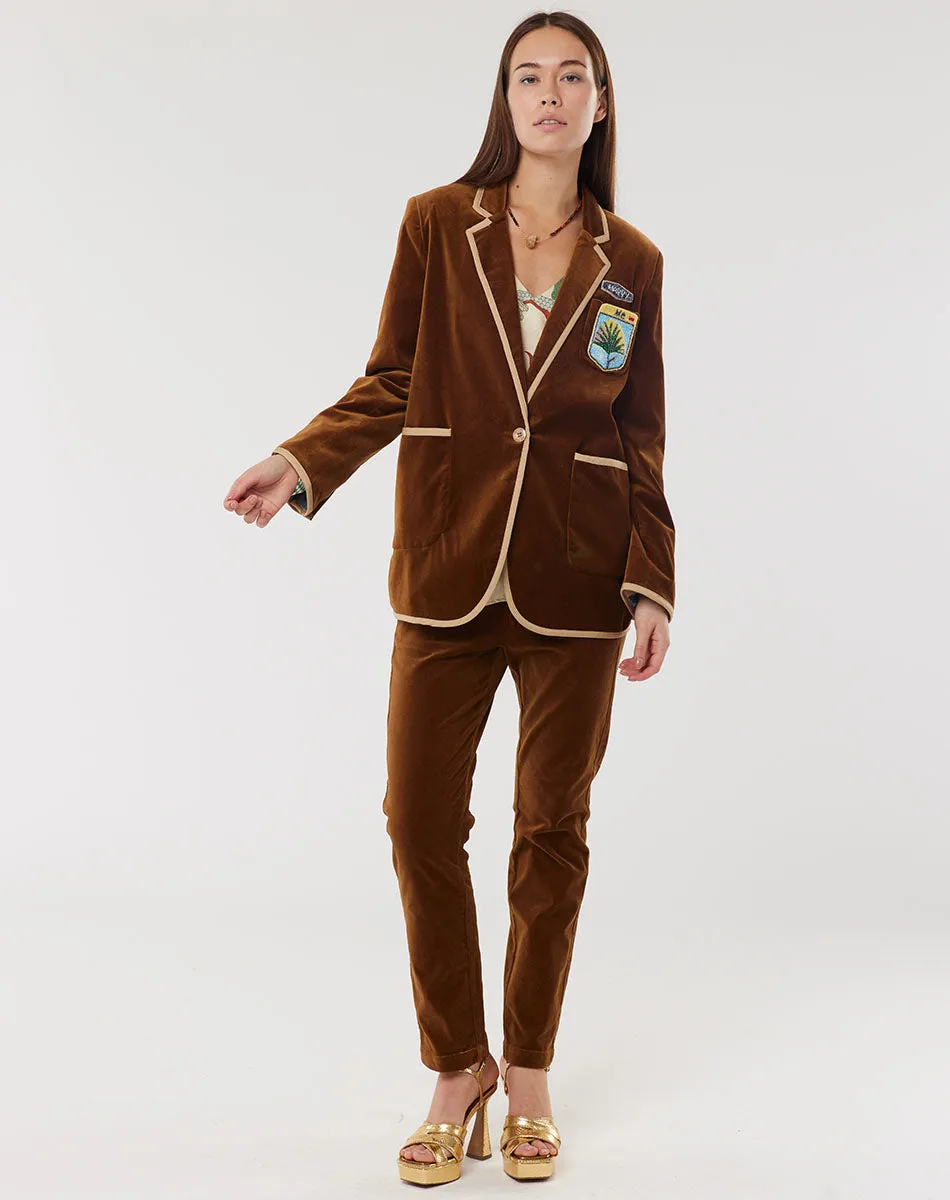 Leona Velour Brown Pants