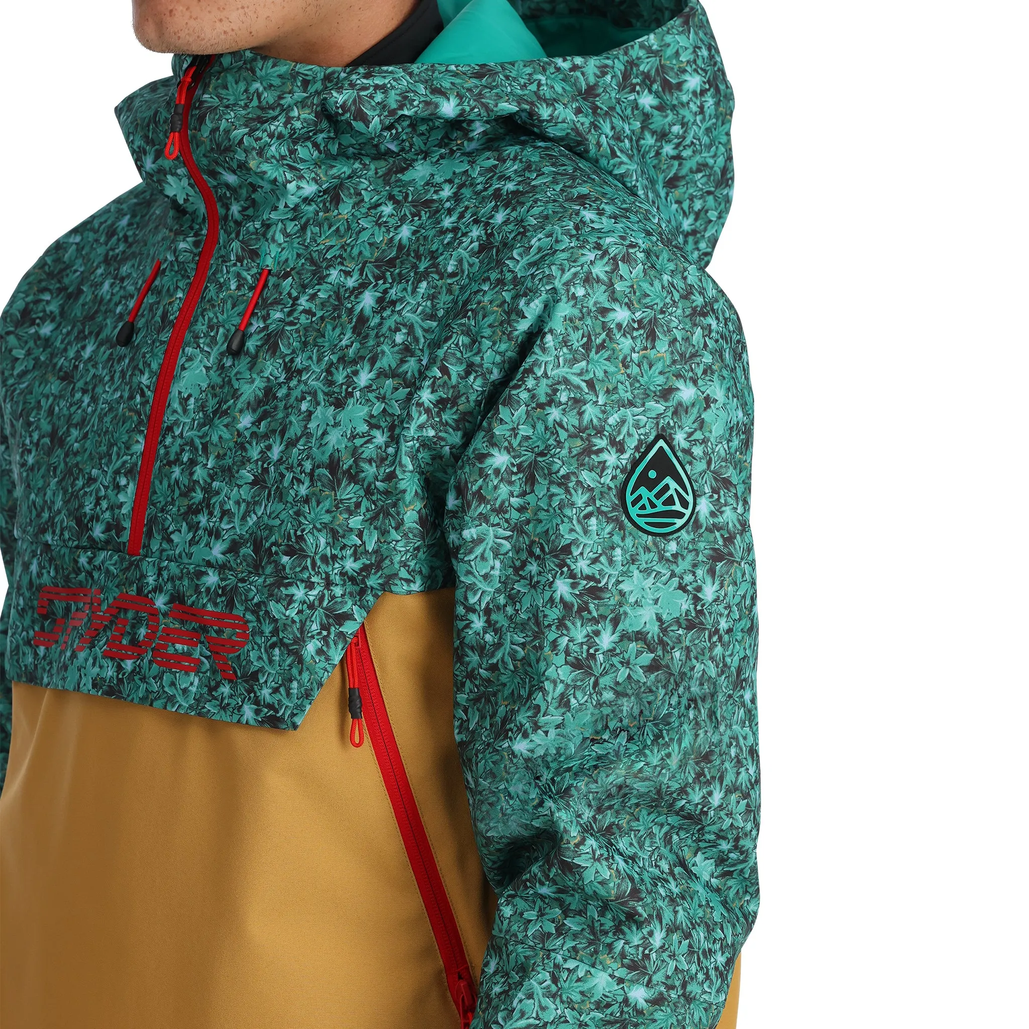 Mens All Out Anorak - Maple Haze Teal Green