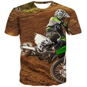 Motocross T shirts Men motorcycle Tshirts Casual Offroad T-shirts 3d