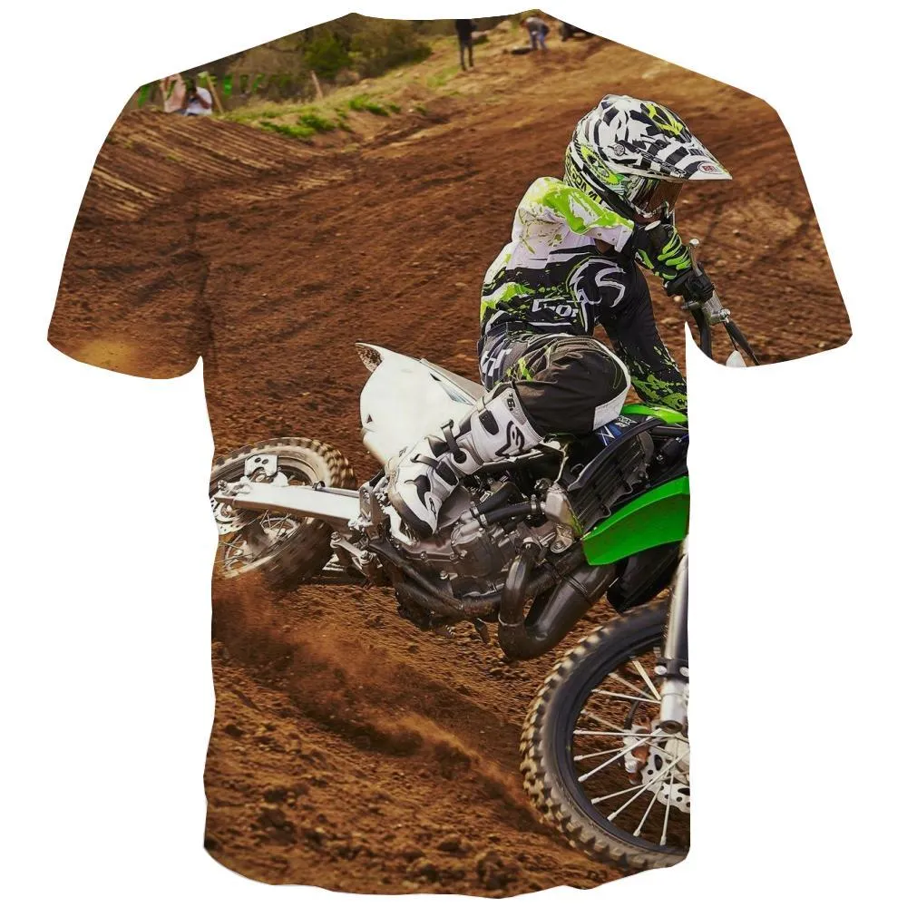 Motocross T shirts Men motorcycle Tshirts Casual Offroad T-shirts 3d