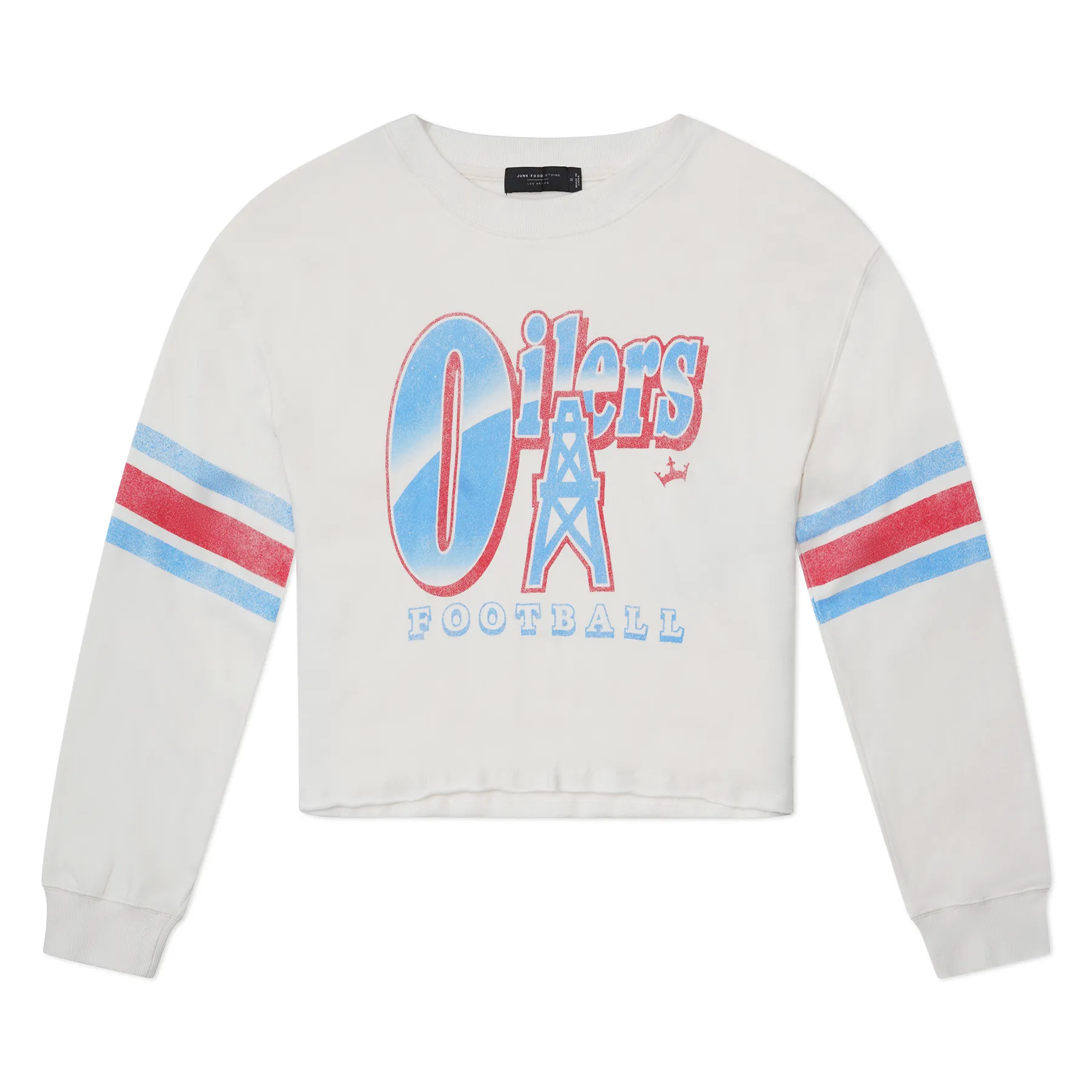 Oilers Junk Food Women's Kickoff Crop Crewneck