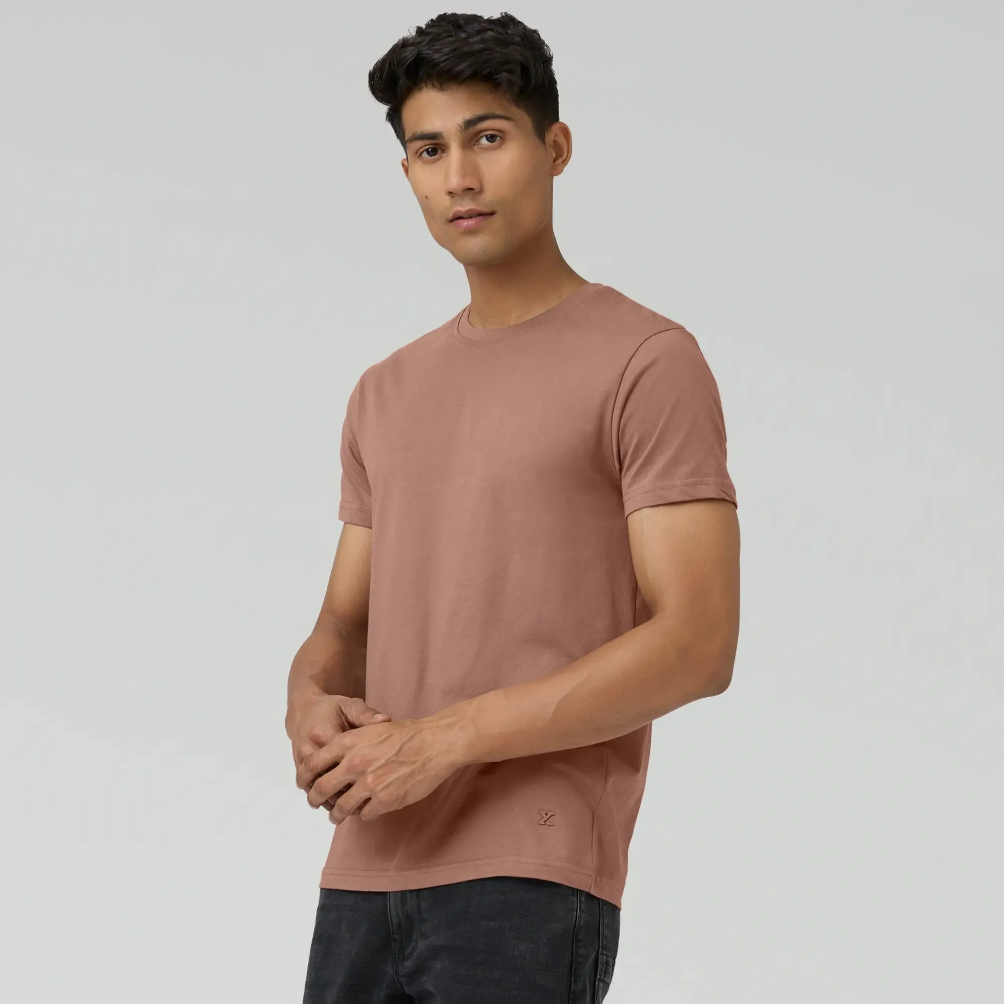 Pace Combed Cotton T-shirts Brown Latte