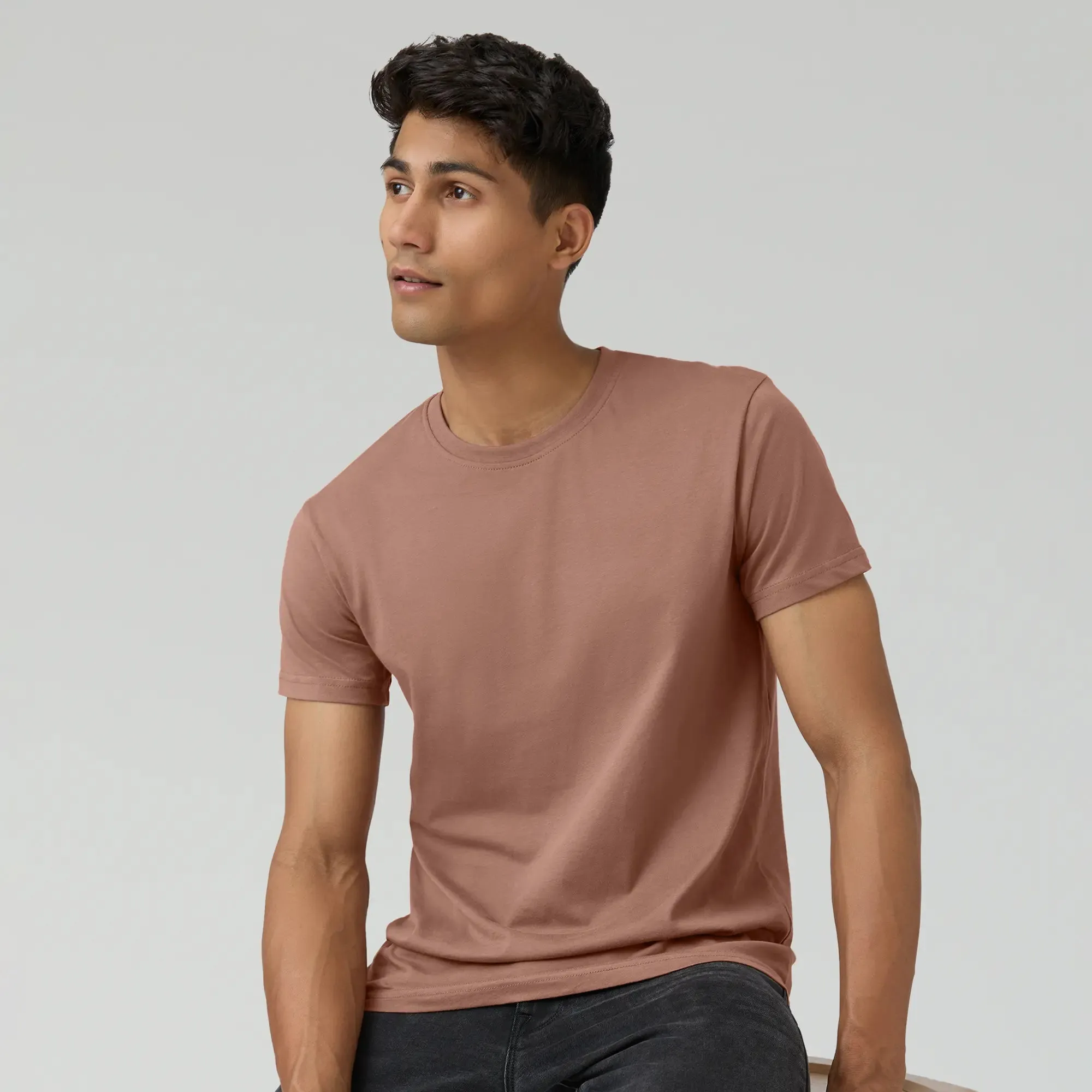 Pace Combed Cotton T-shirts Brown Latte