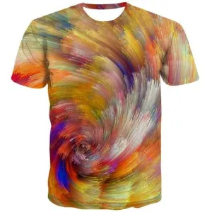 Painting T shirts Men Graffiti T-shirts Graphic Abstract Tshirts Casual Colorful T shirts Funny Harajuku T-shirts 3d