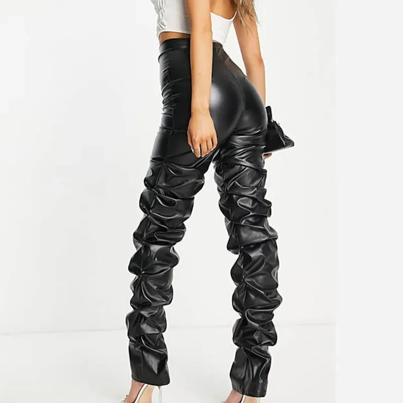 Retro Chic Loose Ruched Trousers