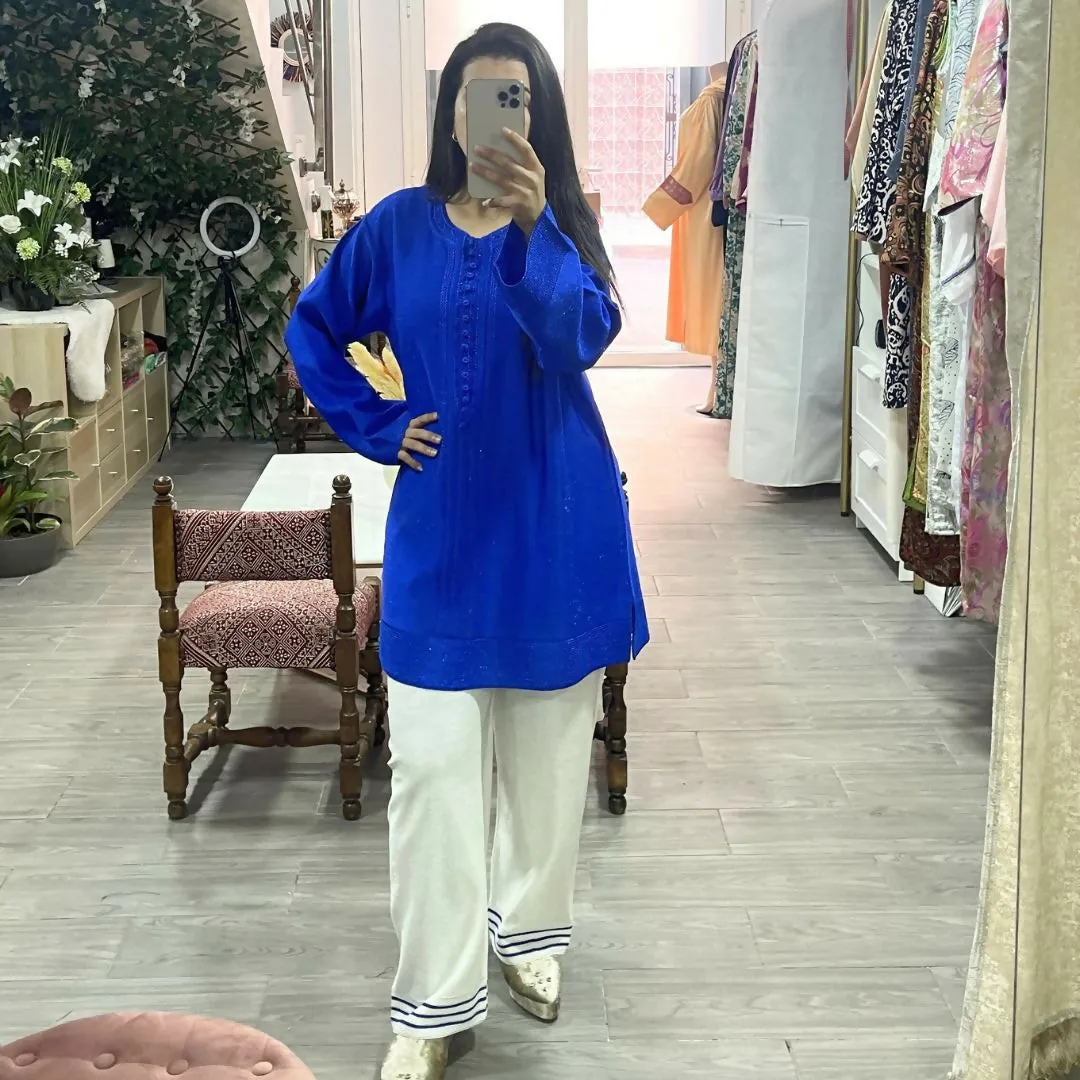 Safae Silk Tunic and Trouser Set