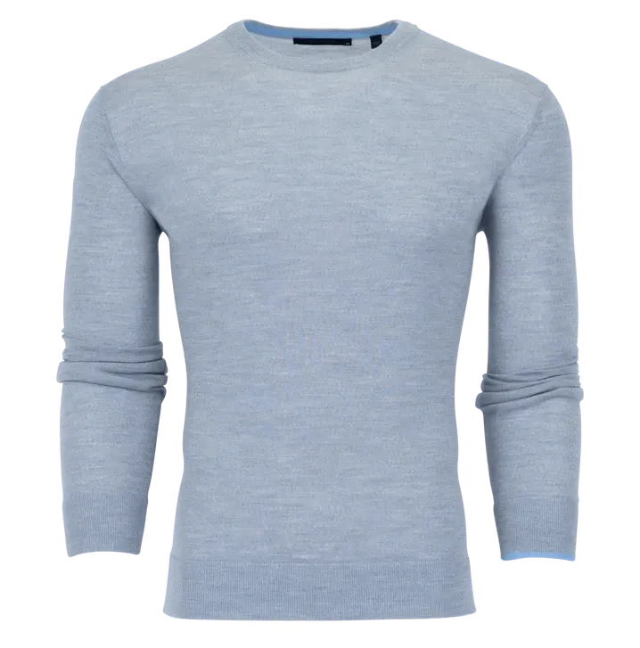 Saratoga Crewneck Sweater in Light Grey Heather by Greyson