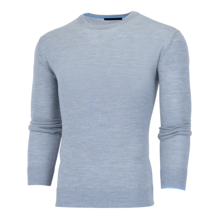 Saratoga Crewneck Sweater in Light Grey Heather by Greyson