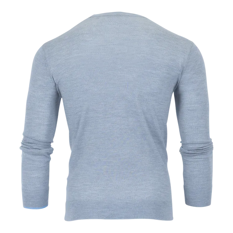 Saratoga Crewneck Sweater in Light Grey Heather by Greyson