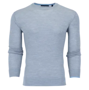 Saratoga Crewneck Sweater in Light Grey Heather by Greyson