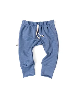 slub gusset pants CO - ocean