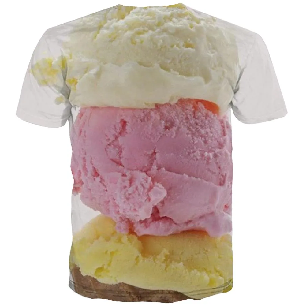 Sweet T shirts Men Gourmet T-shirts Graphic Icecream Tshirt Printed Colourful T-shirts 3d