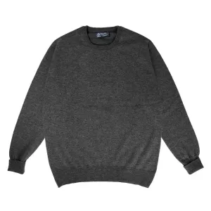 The Highclere Cashmere Crew Neck Sweater - Charcoal