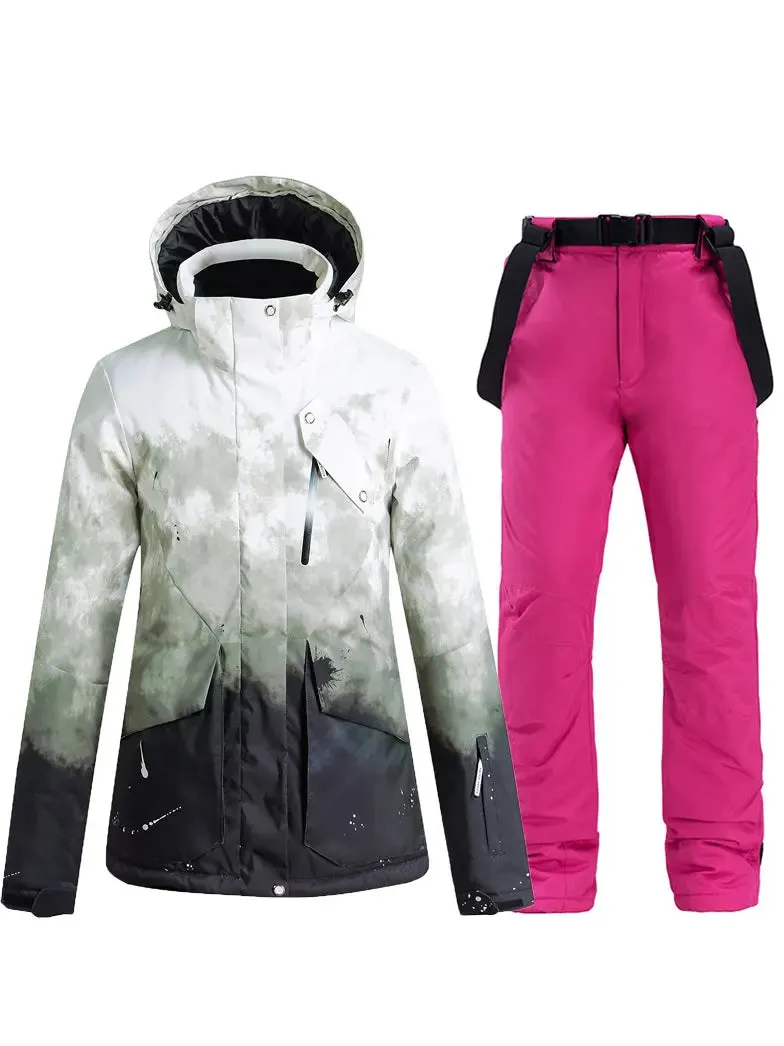 Women Insulated Snow Snowboard Jacket & Bib Pants