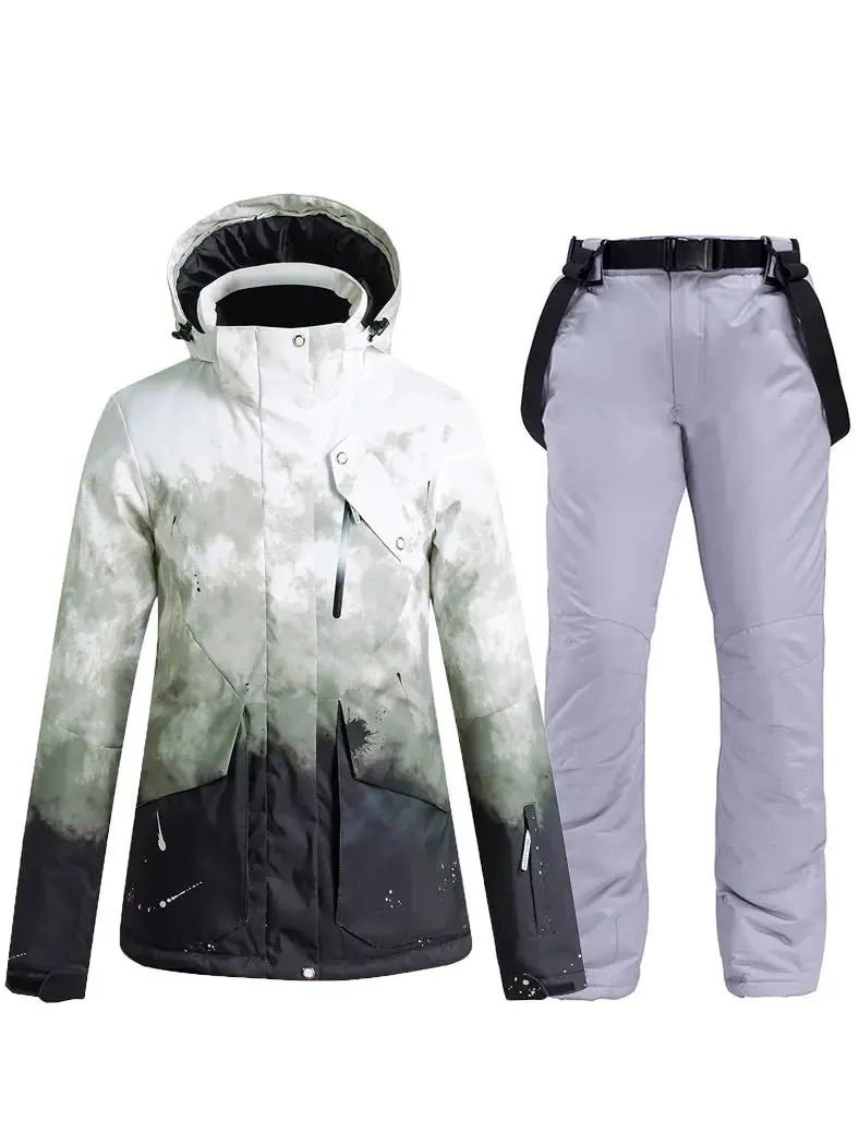 Women Insulated Snow Snowboard Jacket & Bib Pants