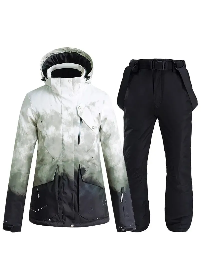 Women Insulated Snow Snowboard Jacket & Bib Pants